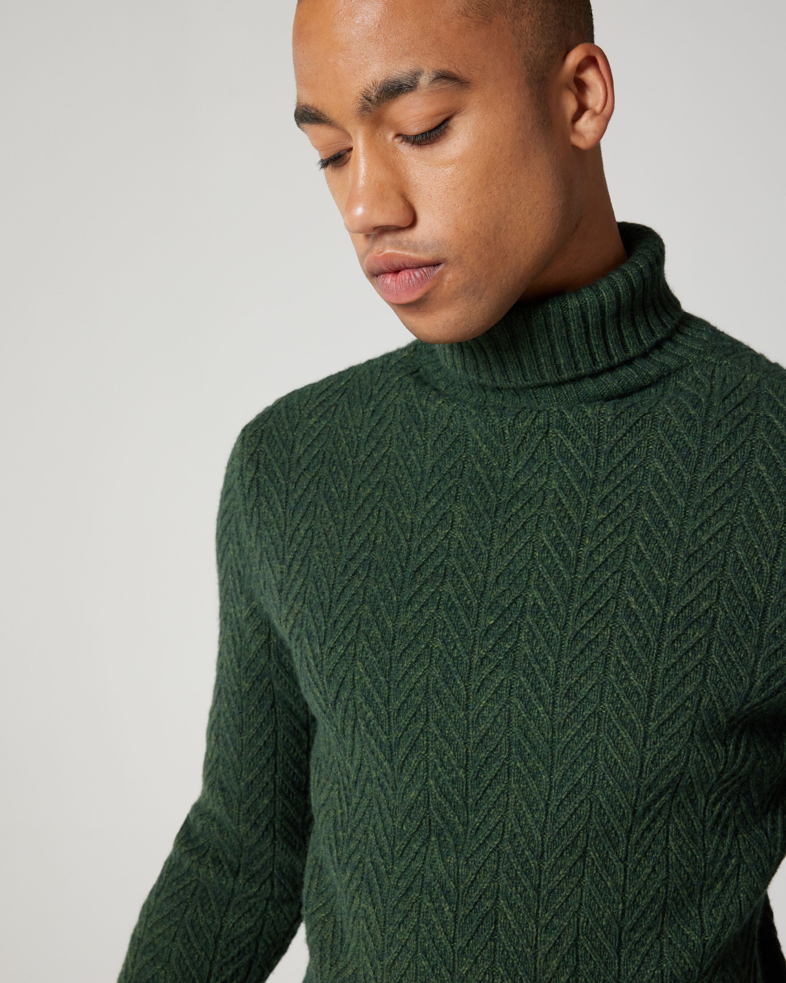 Mens chunky on sale wool jumper